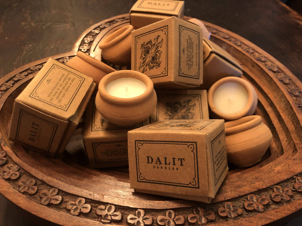 Handmade Terracotta Beeswax Clay Tea Light Candle | Rahul