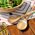 Striped Mango Wood Salad Servers *