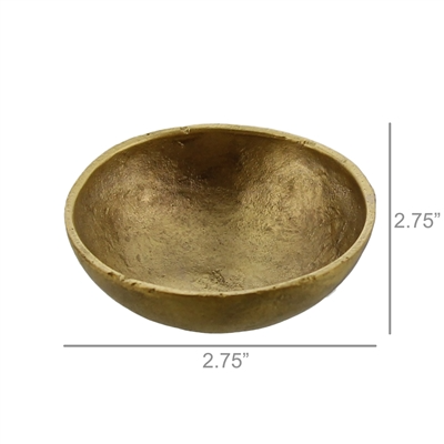 Tiny Cast Round Bowl - Brushed Brass