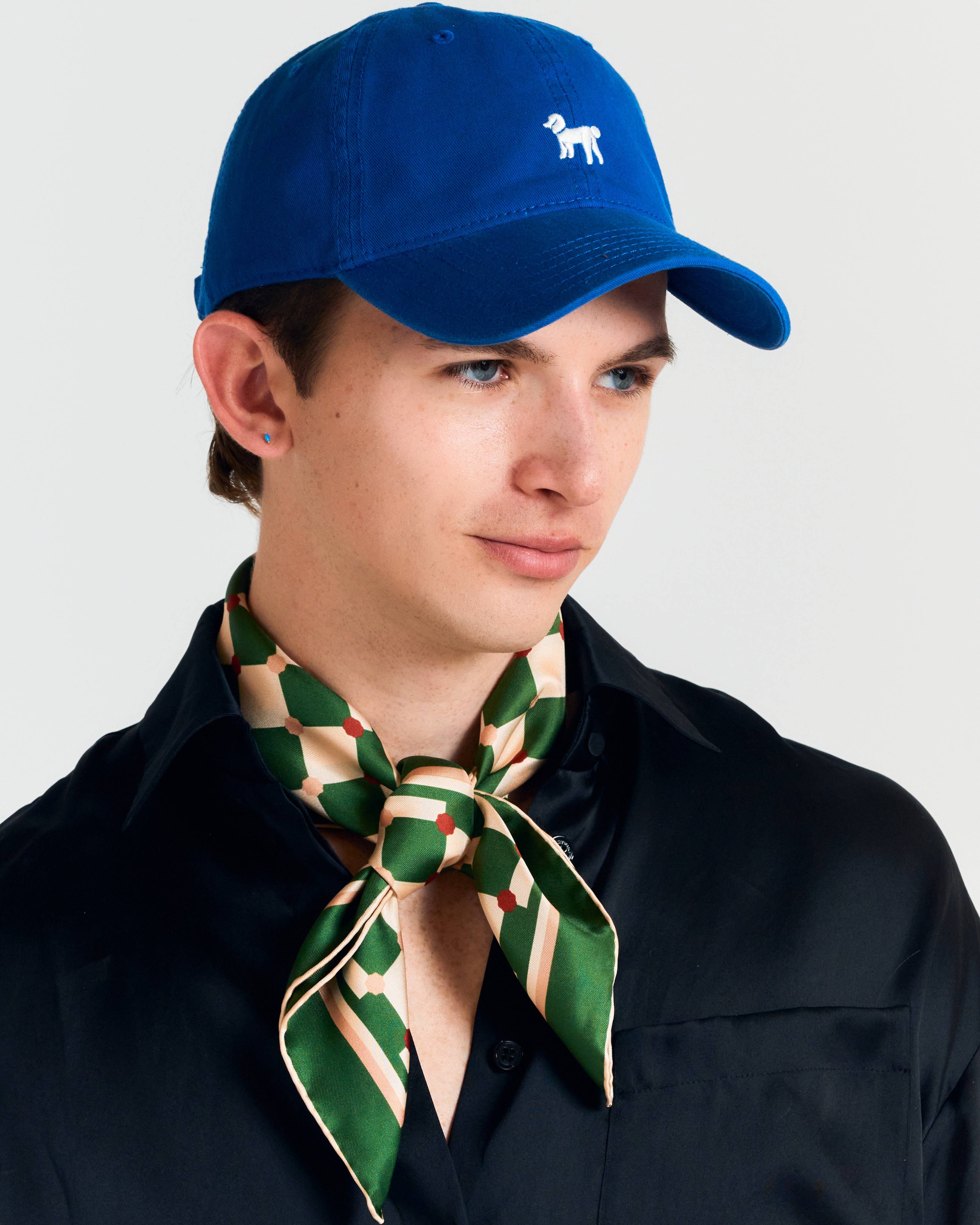 "Checkerboard" Silk Bandana Scarf
