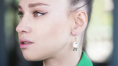 Pearl Handmade Gold Earrings