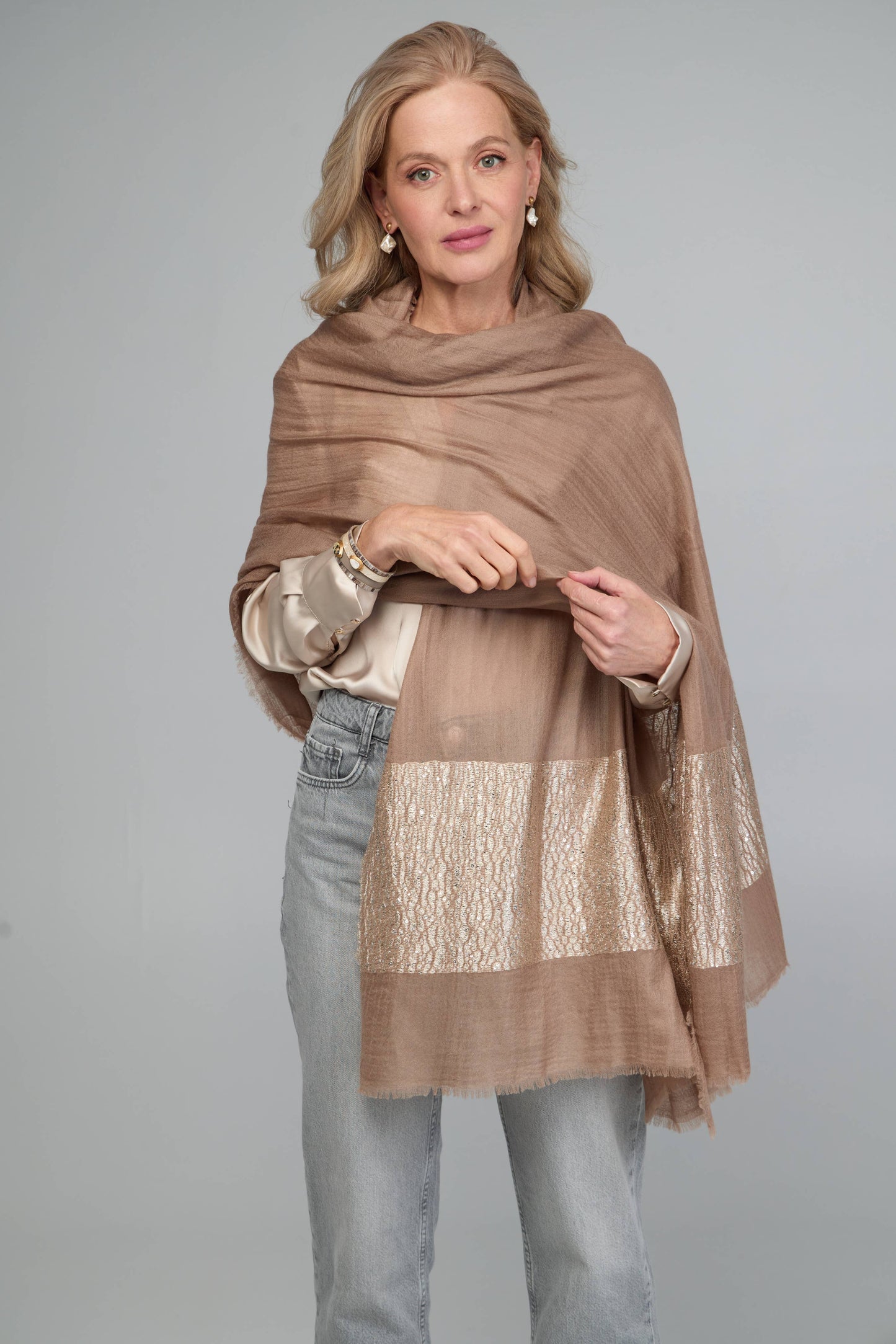 Embellished Cashmere Wrap