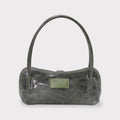 Calf Lather Lizard Pattern Baguette Shoulder Bag