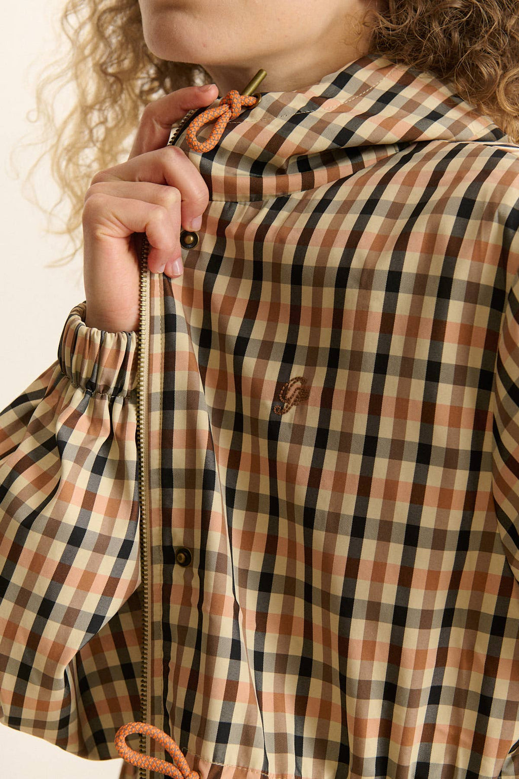 Checkered Trench Coat