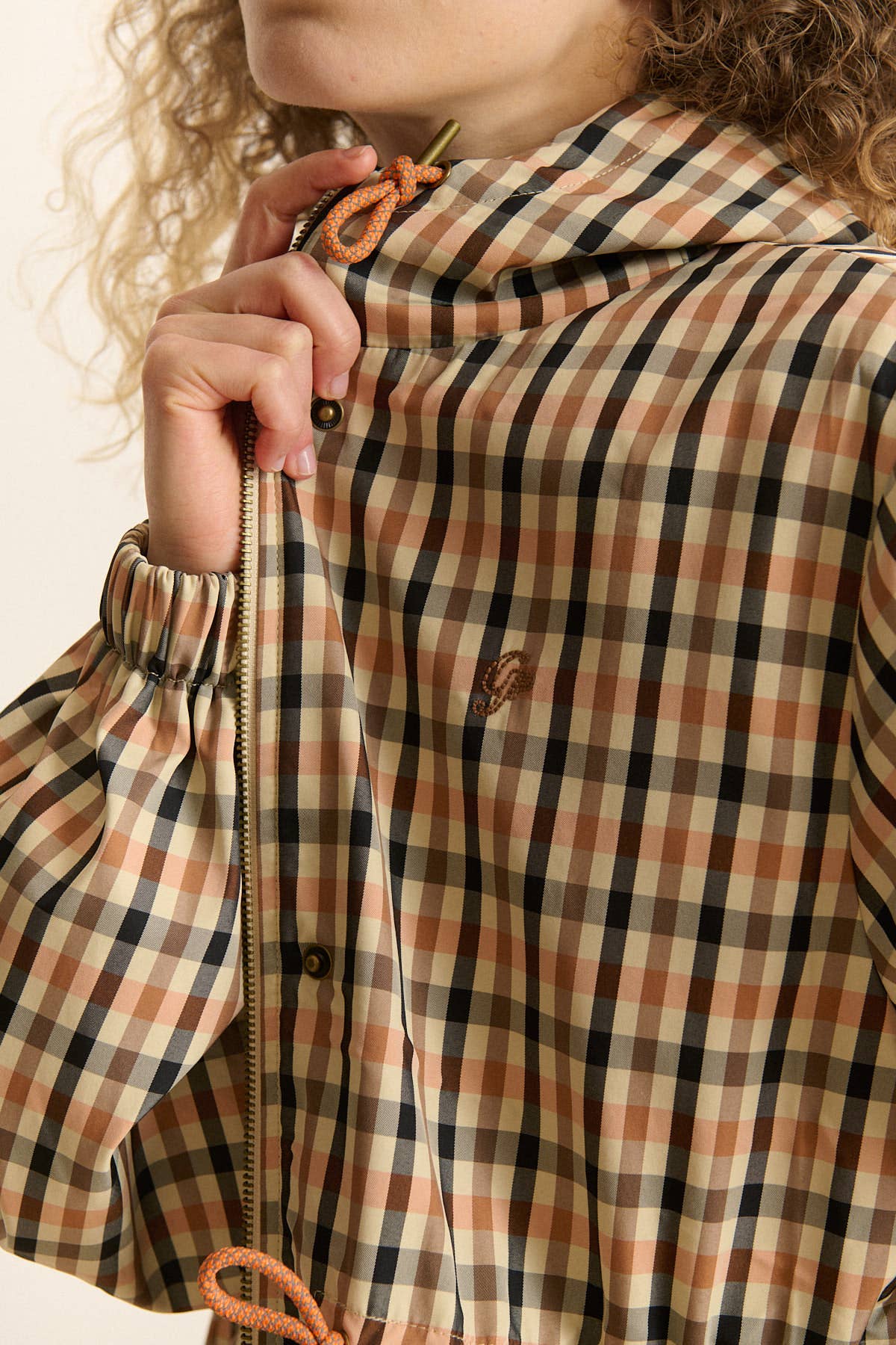 Checkered Trench Coat