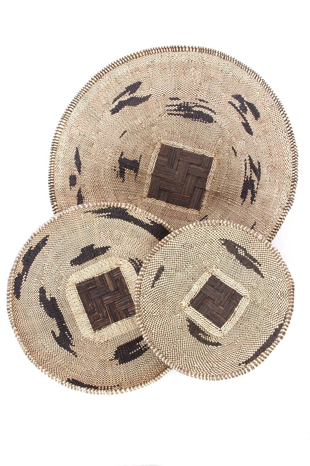 Medium BaTonga Black Recycled Plastic Splash Plateau Basket