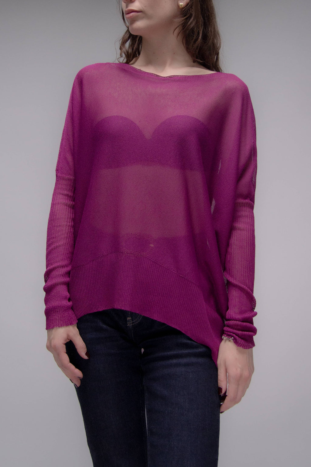 Maxi Sheer Knit Pullover