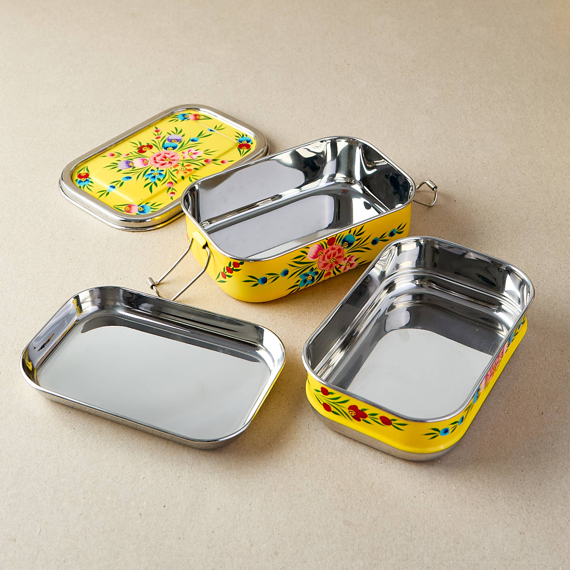 Tiffin-Style Lunchbox | Yellow Garland