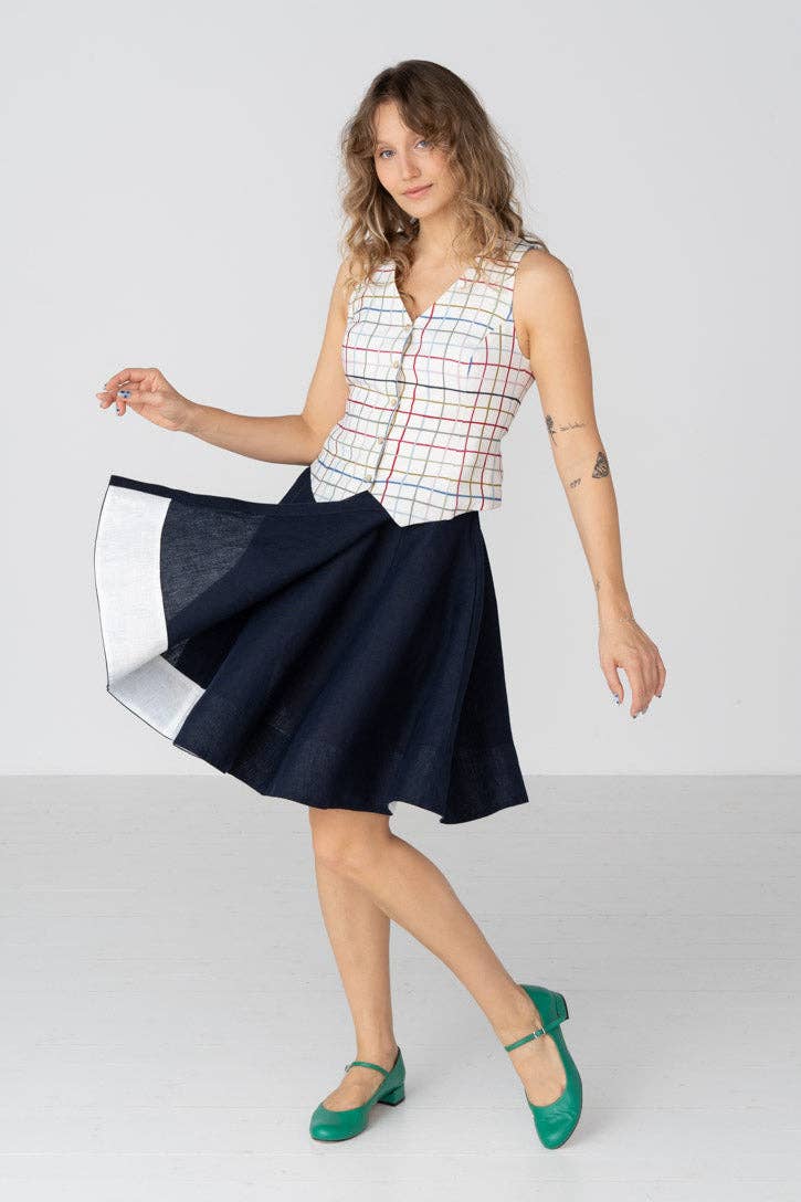 Linen Wrap Skirt