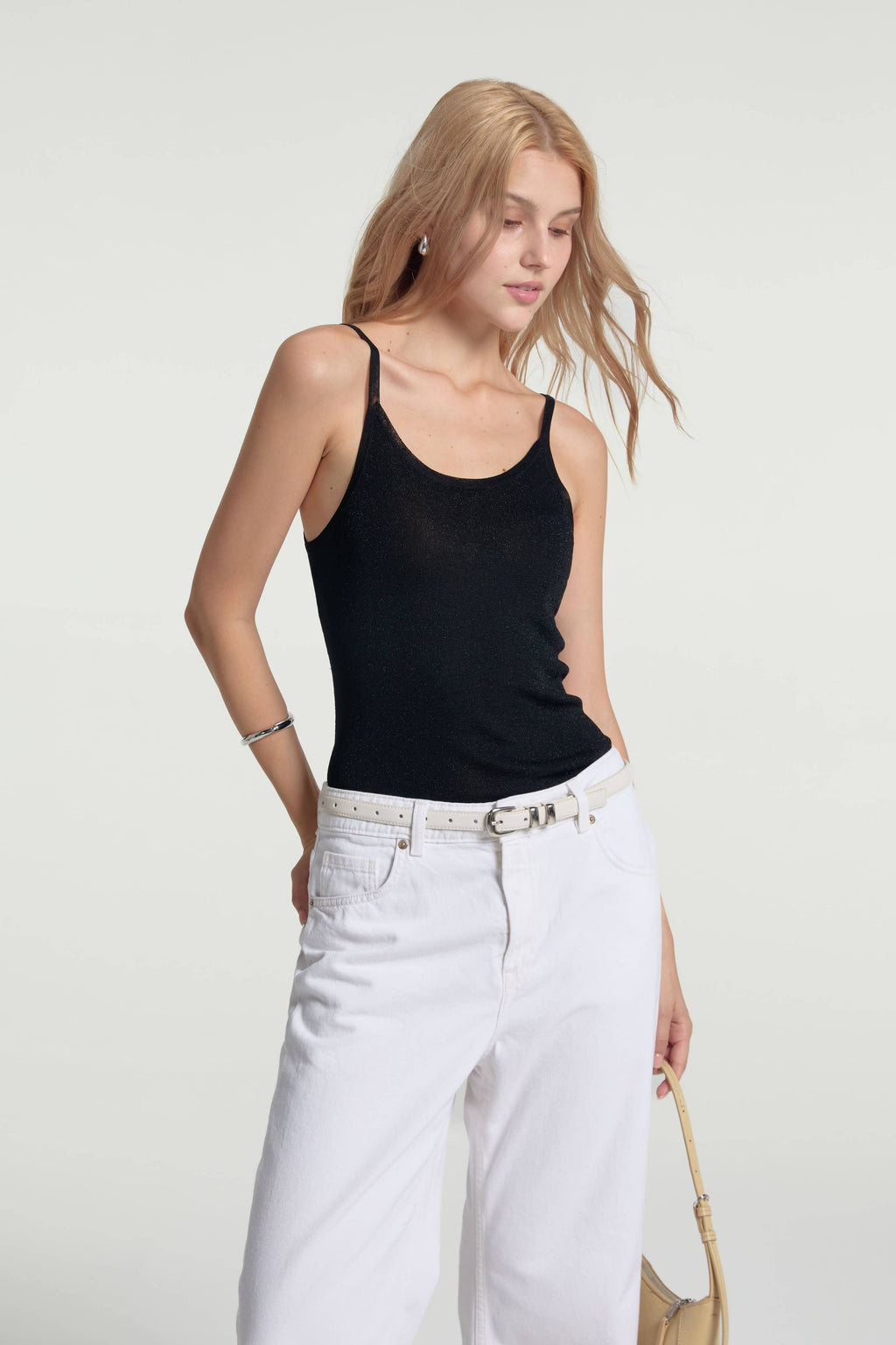 Shimmer Sheer Knit Tank