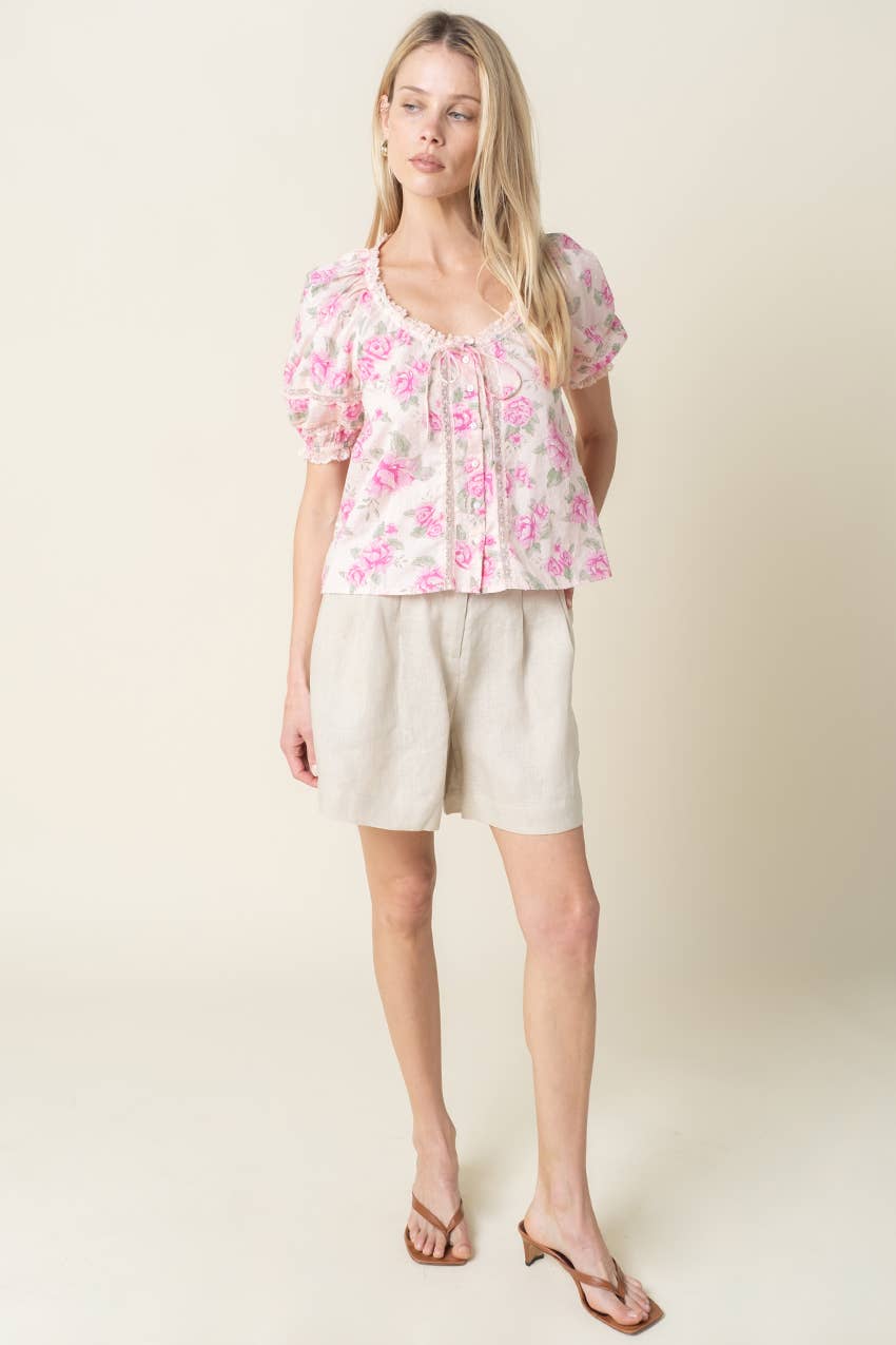 Lami Essential Flow Linen Shorts: Lt Khaki / S
