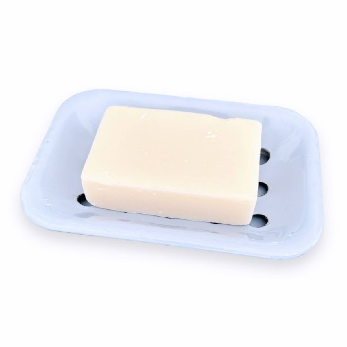 Enamel soap dish in hydrangea