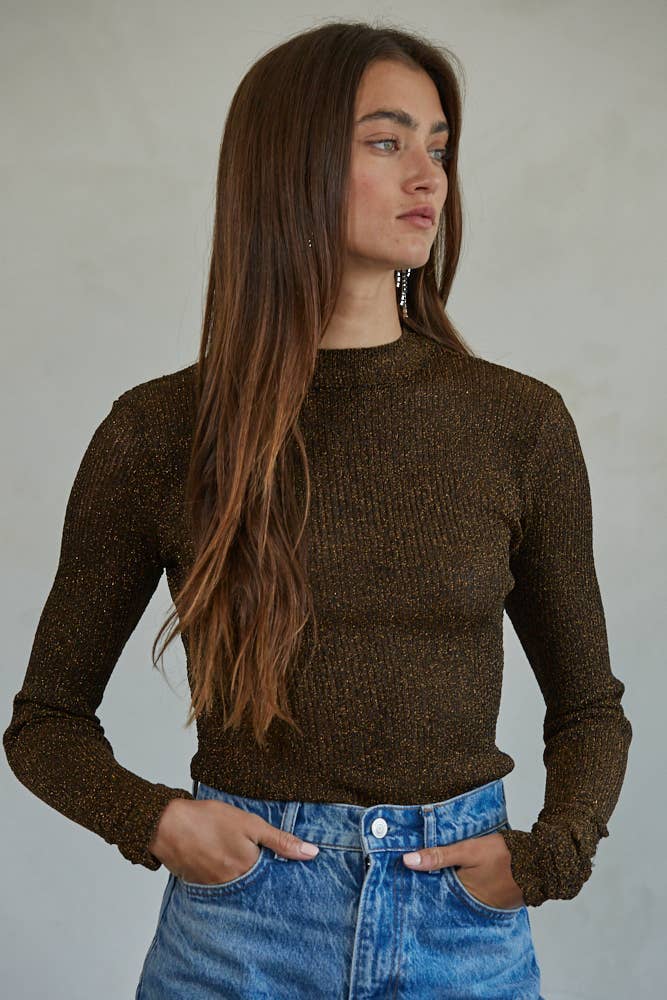 Knit Ribbed Sweater Bodysuit