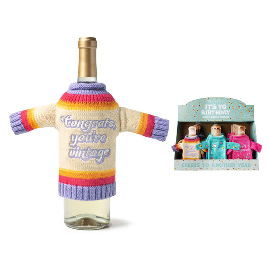 TLF It's Yo Birthday Wine & Bottle Sweater