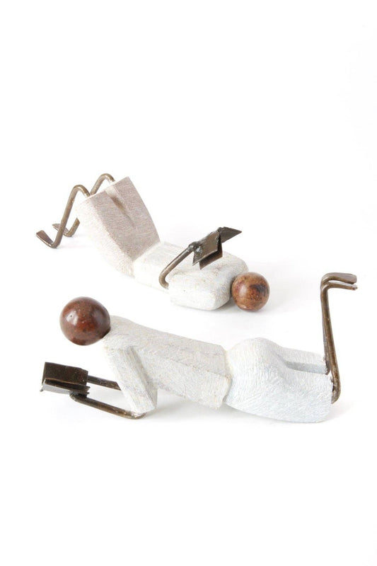 Set of Two Zimbabwean Simple Life Stone and Metal Readers