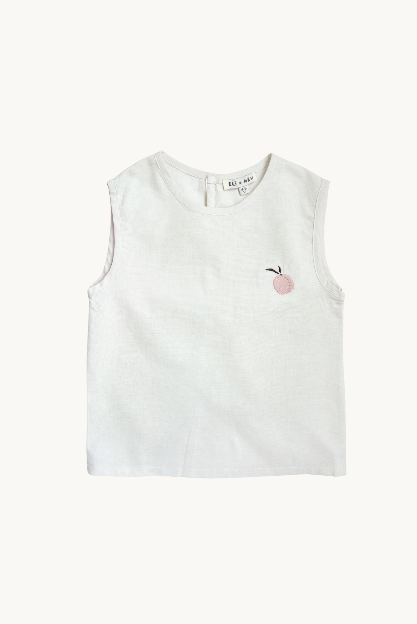 Baby / Girl  Peach Embroidered Top 100% Cotton Beige