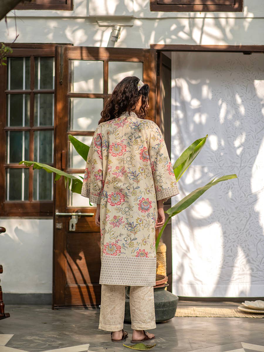 Rio Ivory  Cotton Voile Kimono