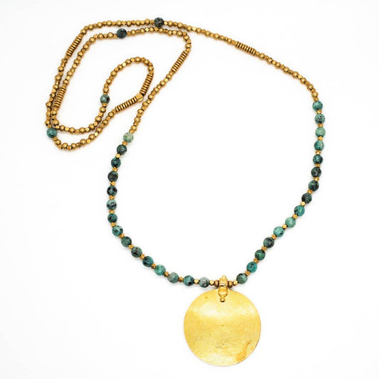 Turquoise Medallion Necklace