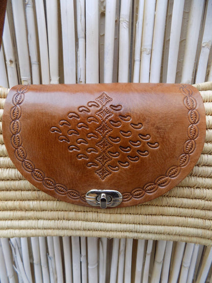 Raffia Bag, Crossbody Bag, Moroccan Raffia Handbag,
