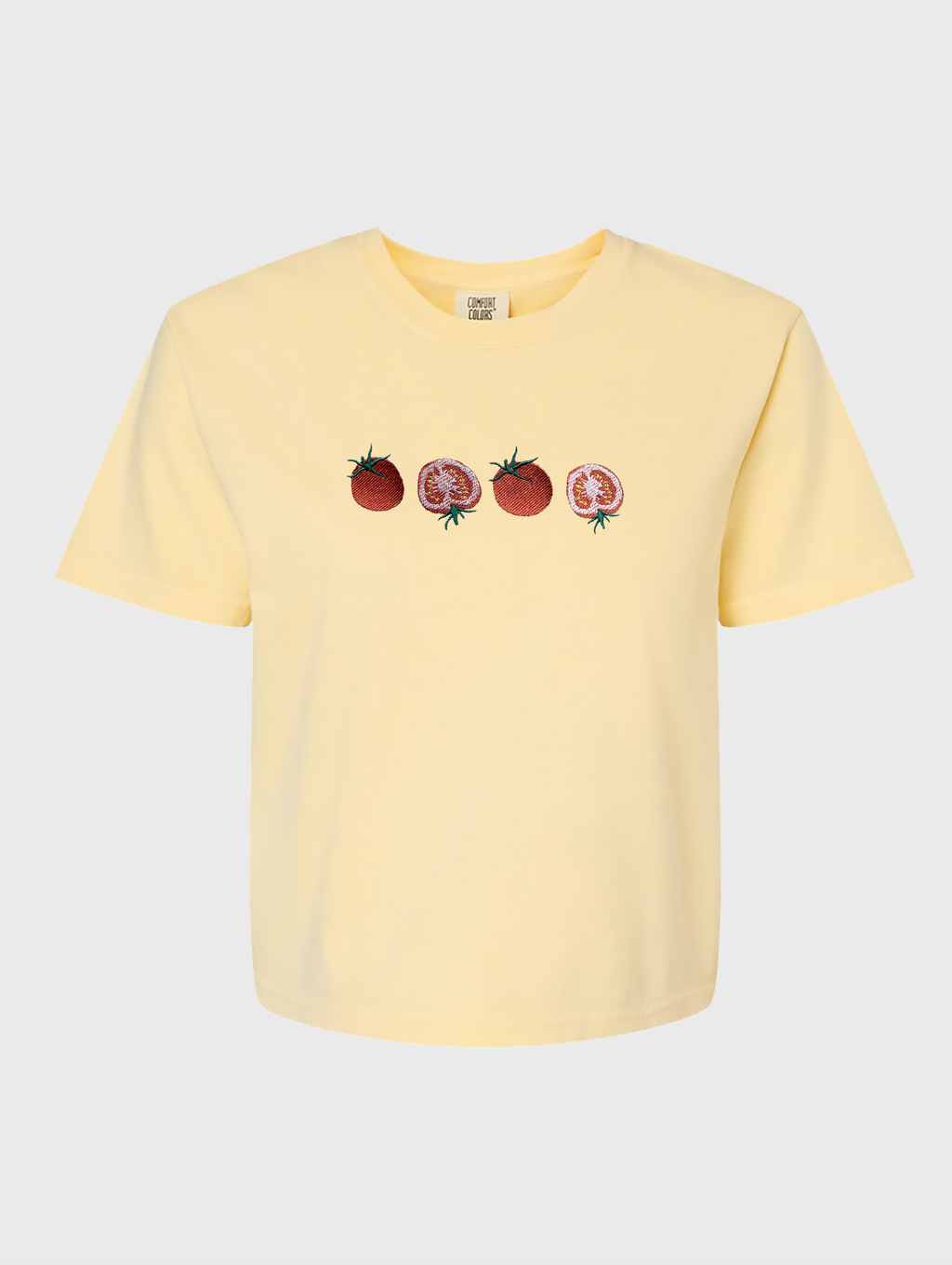 Embroidered Tomato Farmer's Market Summer Tshirt