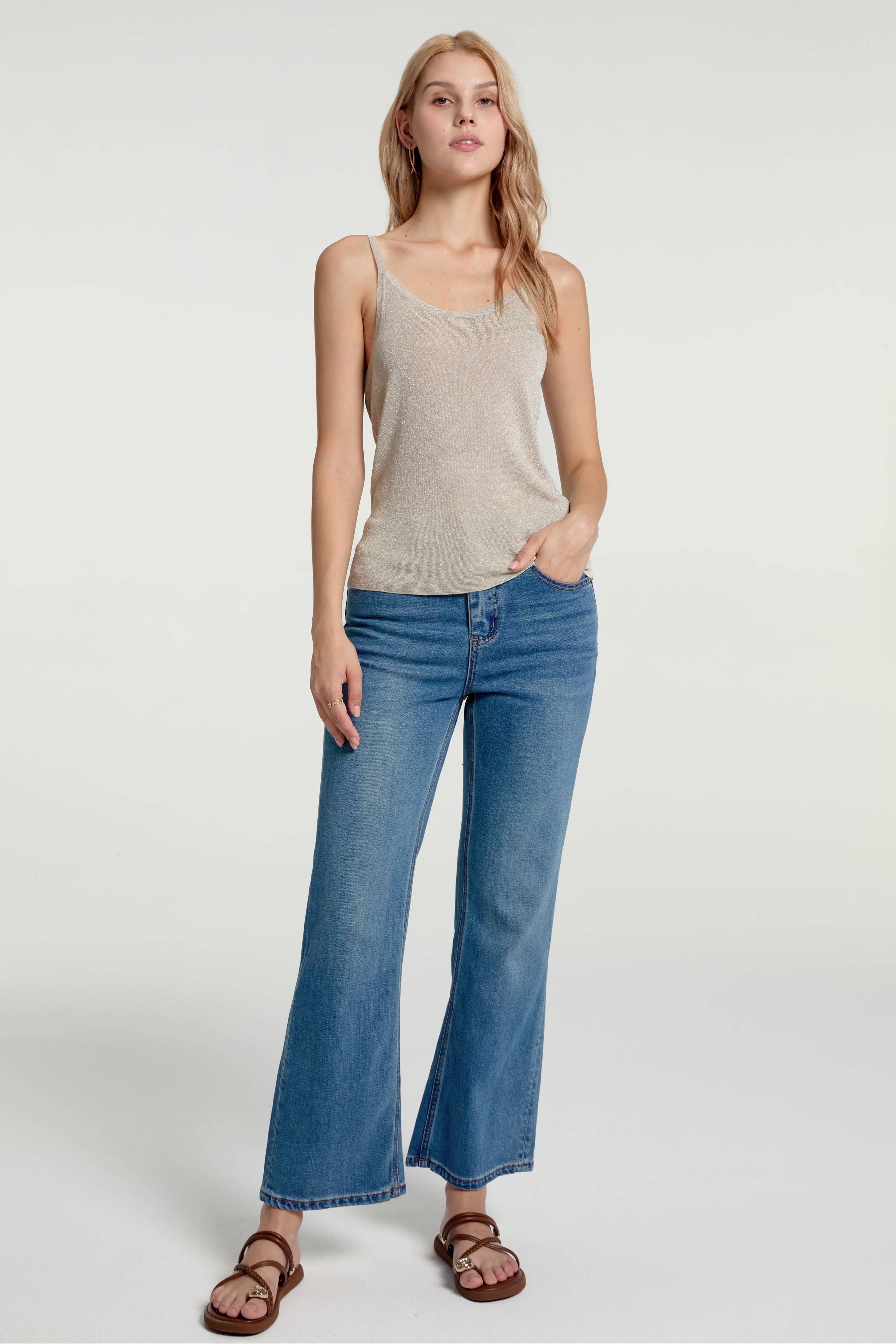 Shimmer Sheer Knit Tank