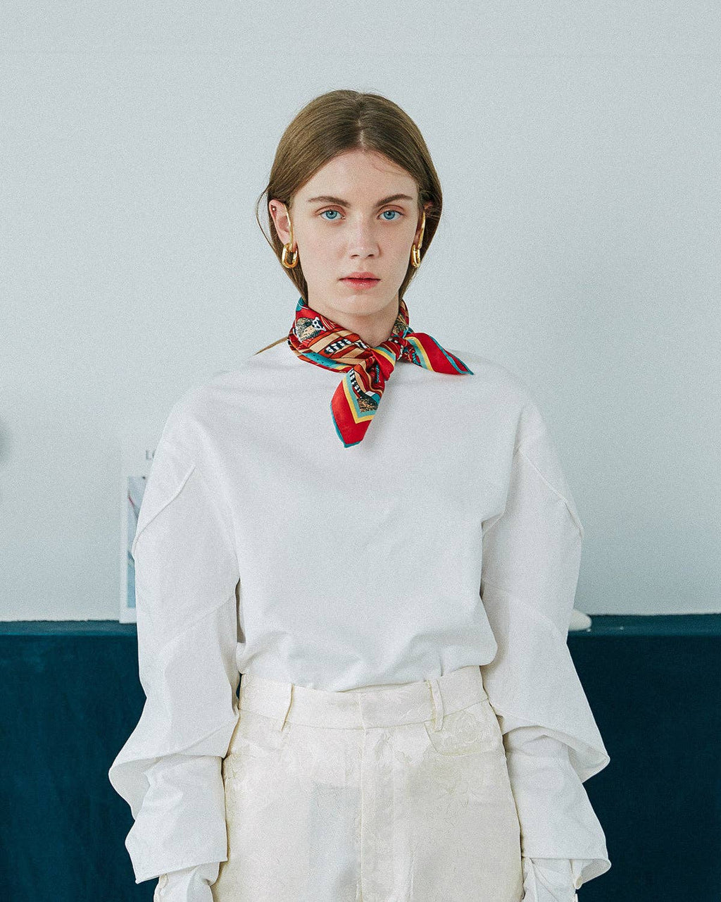 "Madagascar" Silk Bandana - Red