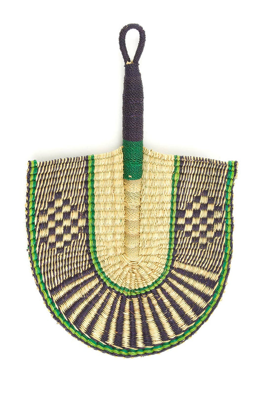 Deep Sea Veta Vera African Hand Fan or Woven Wall Art