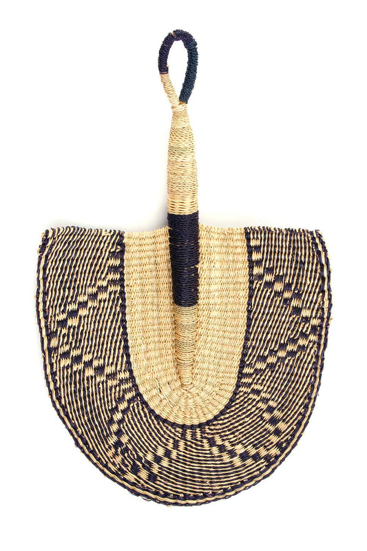 Dusk to Dawn Elephant Grass African Hand Fan/ Woven Wall Art