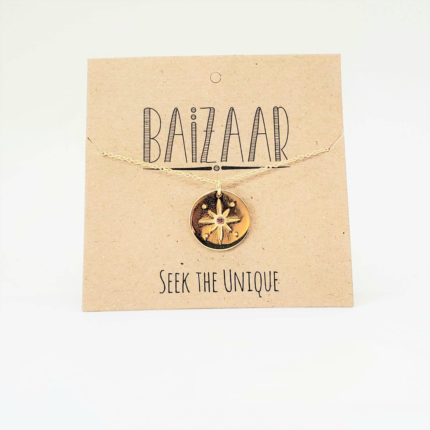 Gold Plated Compass Rose Necklace