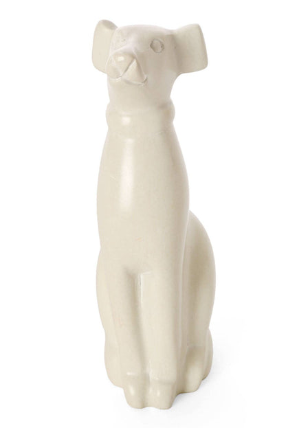 Large All Natural Soapstone Dog Sculpture