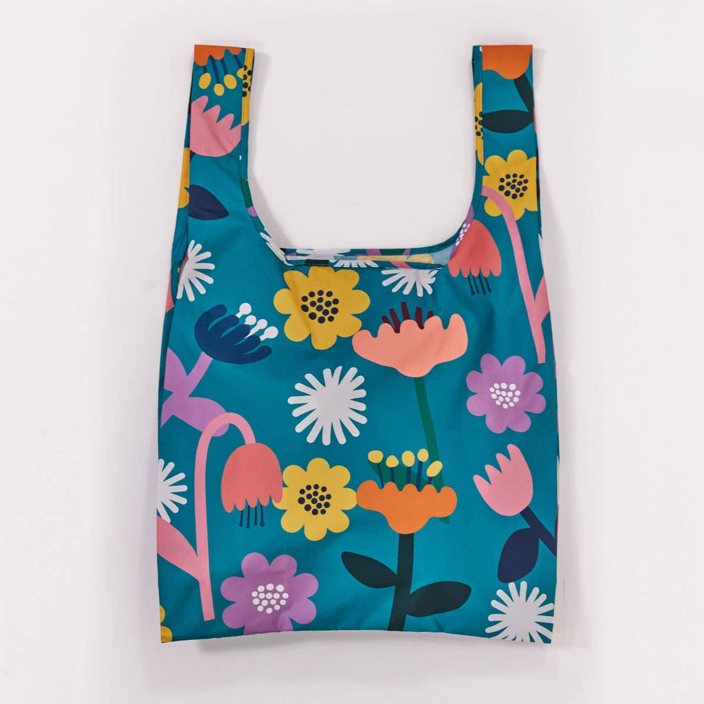 Bloom Blue Flower Print Eco-Friendly Foldable Shopping Bag