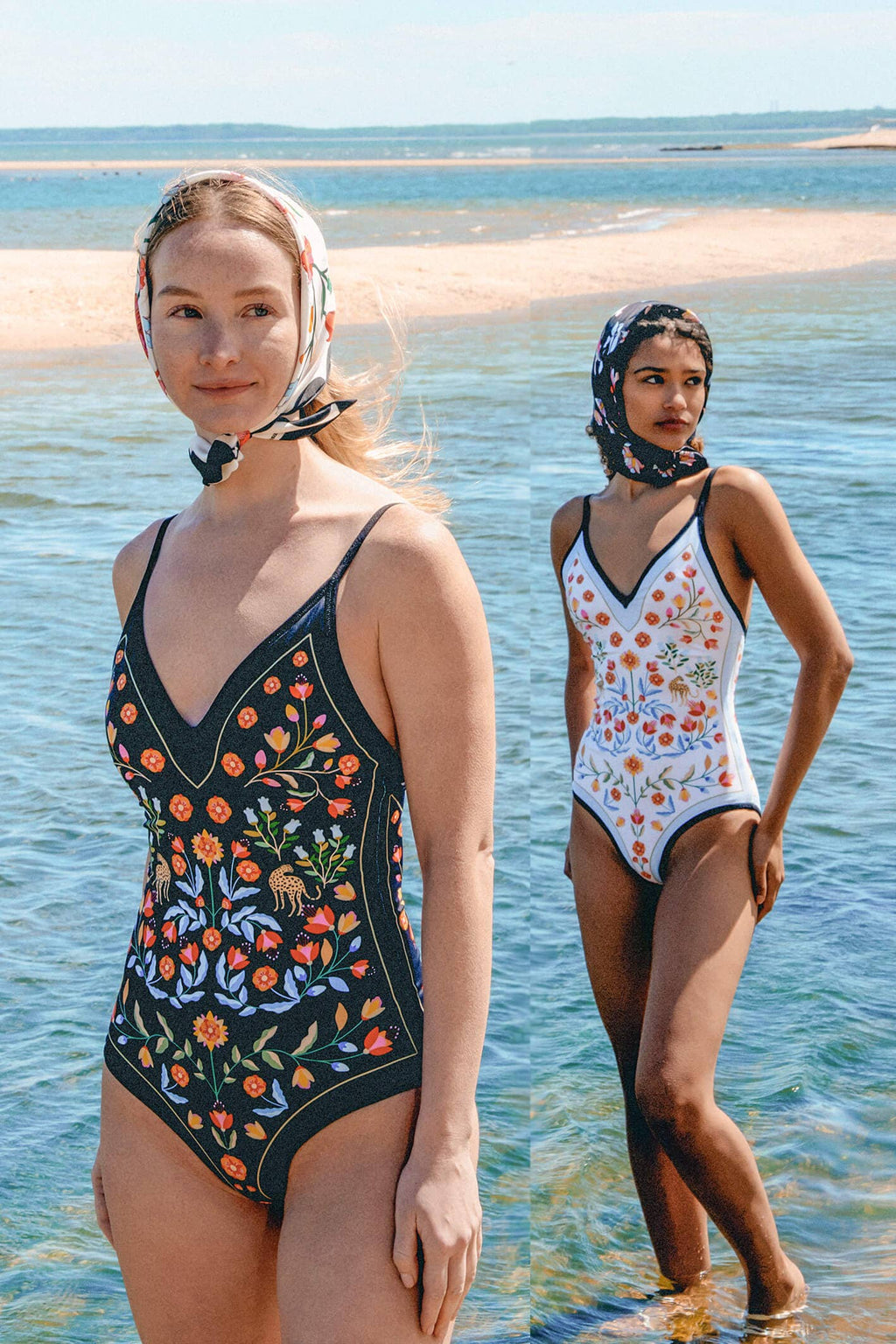 Night Imagination Reversible V-Neck One-Piece