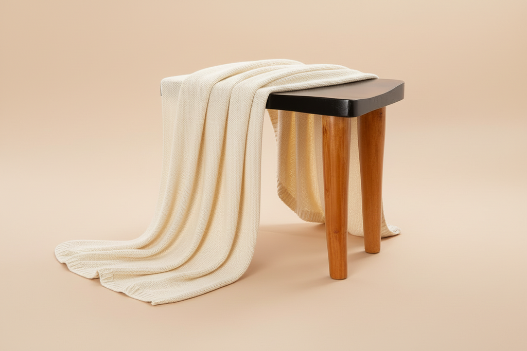 Black and Natural Cedrela Wood Anantu Table or Stool