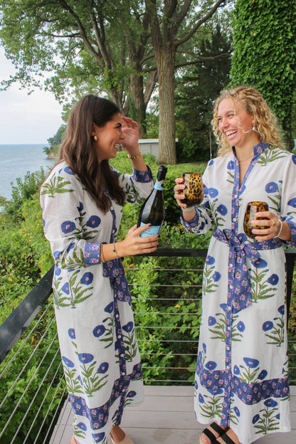 Daphne Long sleeved block printed dress - made in the USA