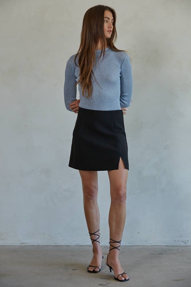 Knit Ribbed Sweater Bodysuit