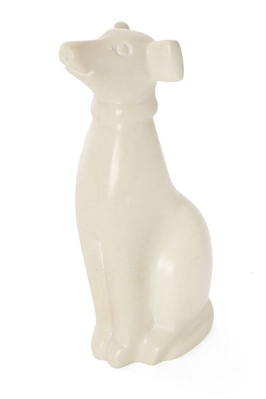 Large All Natural Soapstone Dog Sculpture