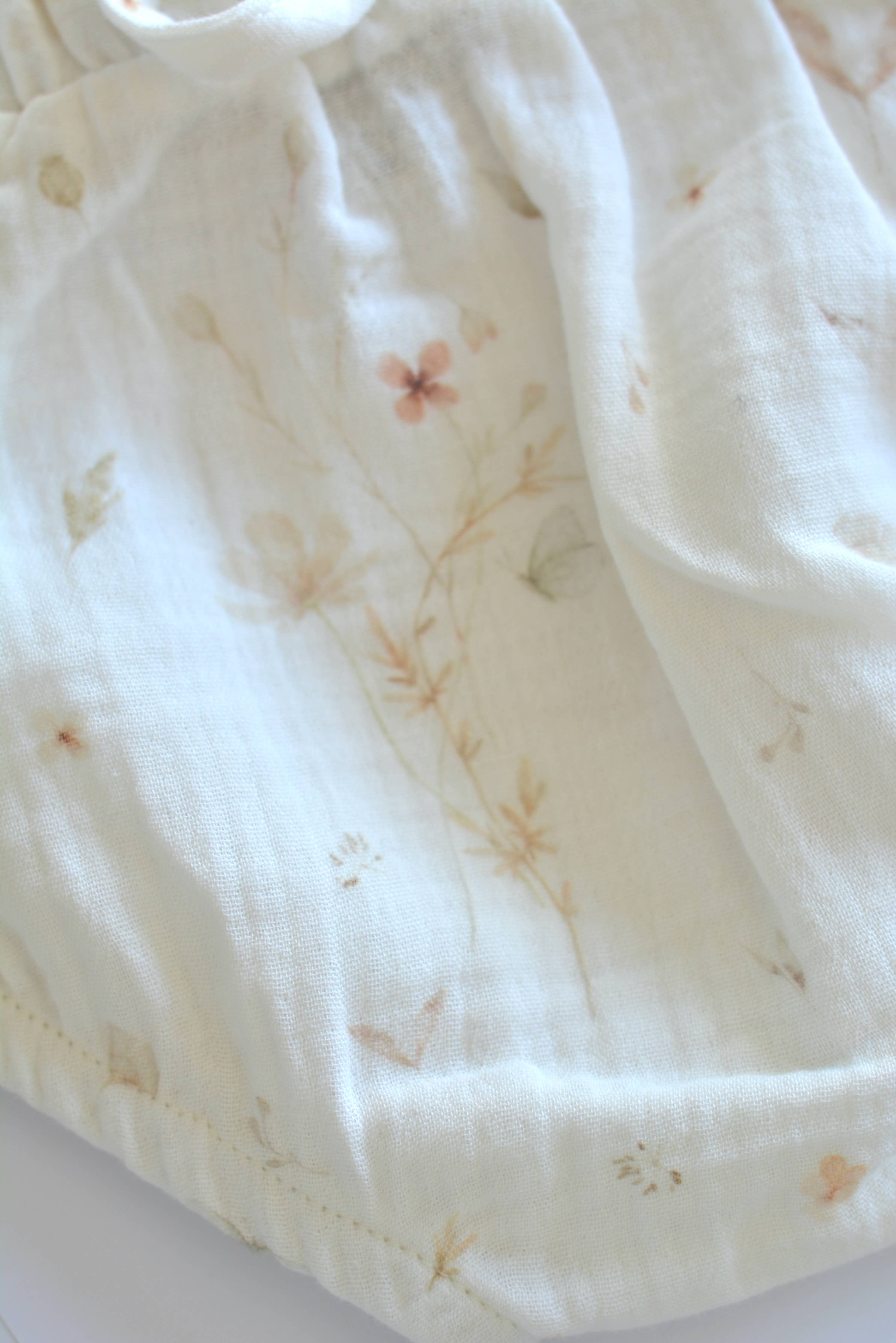 Flower Patterned Muslin Bloomers