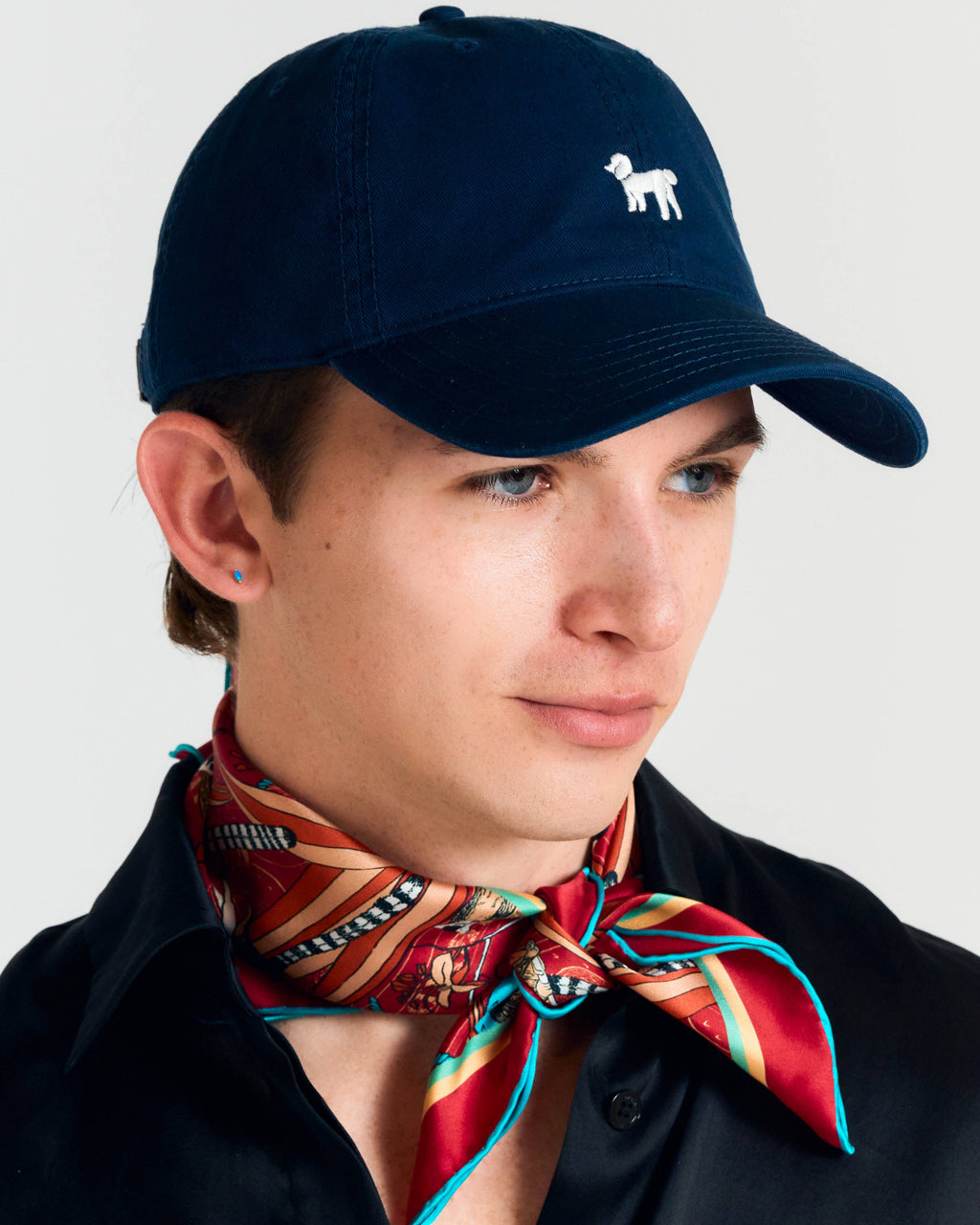 "Madagascar" Silk Bandana - Red