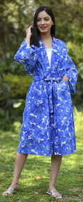 Blue Ginkgo Kimono
