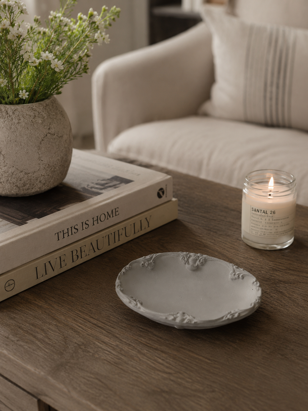 Victorian Oval Stone Dish