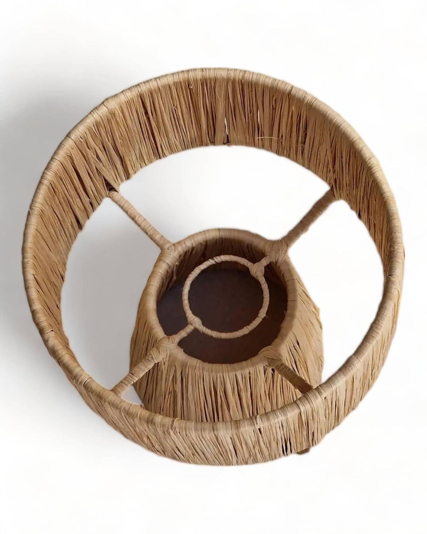 Natural raffia lamp, raffia lampshade, TABLE LAMPSHADES