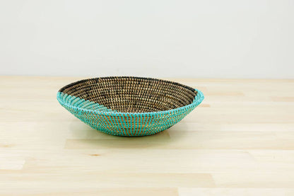 African Wall Basket / Bowl, sweet grass, multi-color