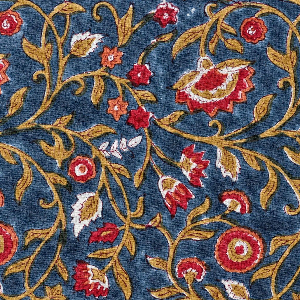 Floral Blooms Blue Tablecloth