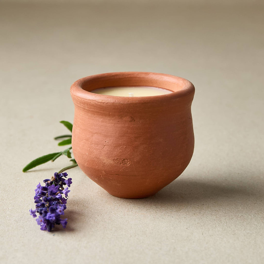 Handmade Indian Terracotta Pavani Candle - Original Scent