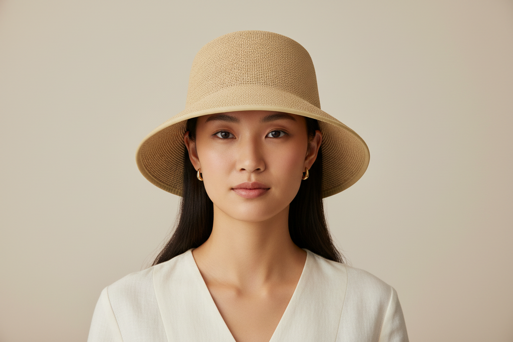 Raffia Crochet Gambler Bucket Hat