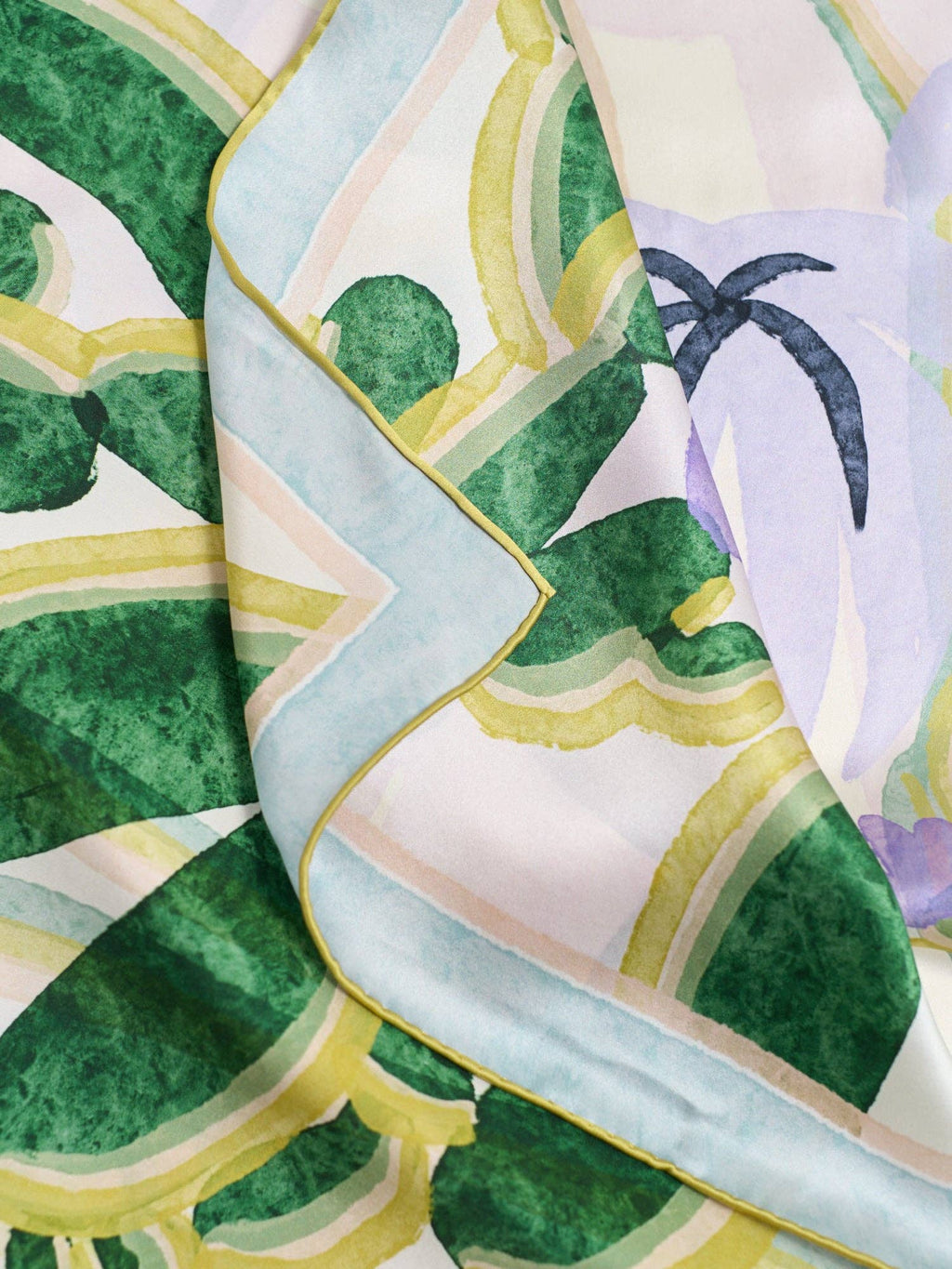 "Ethereal Mirage" Large Silk Scarf  In Pastel