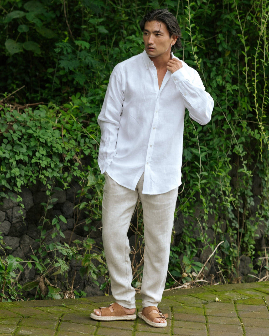 Linen Pants SOGLIO in Natural