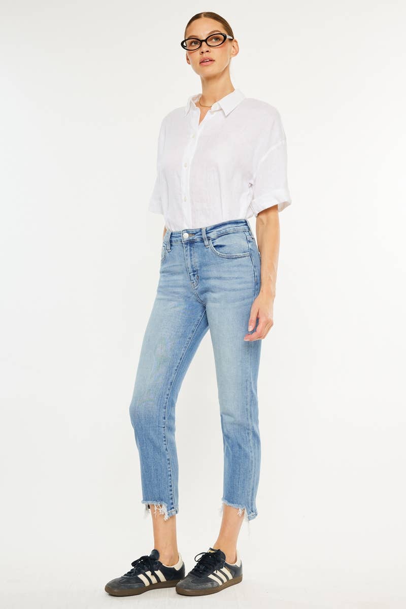 HIGH RISE SLIM CROP STRAIGHT-KC20049M