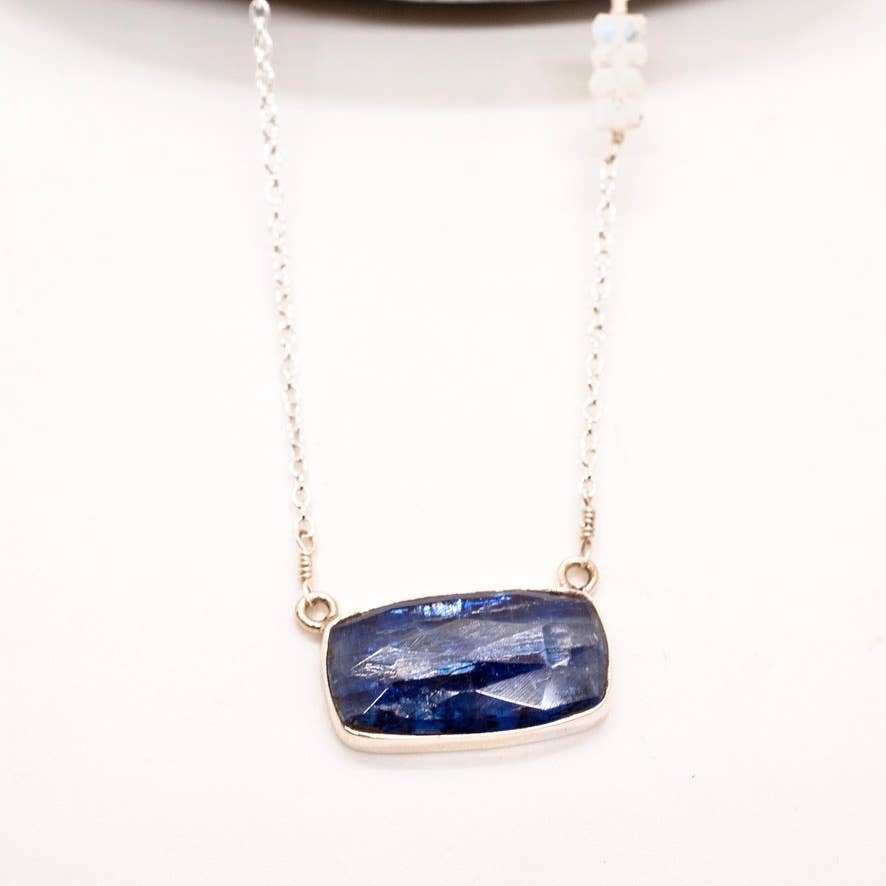Sterling Silver Aura Stone Necklace