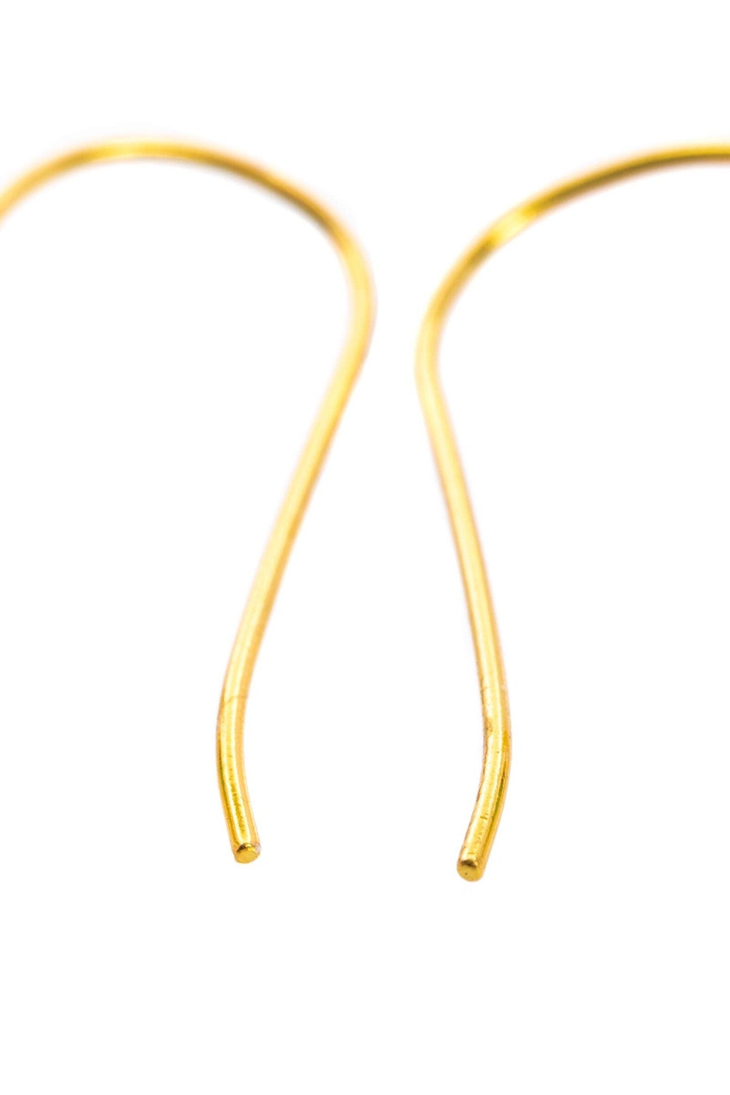 Triangle Open Frame Gemstone Earrings